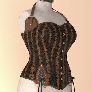 PDF Instant download Corset Sewing Pattern. Steampunk, Gothic, Larp. Prints on USA letter / A4 paper size SMALL image 2