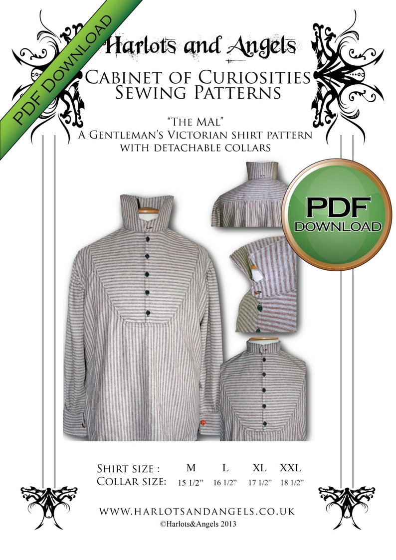 Steampunk Men’s Shirts     Mens Sewing pattern. Victorian Steampunk Cosplay Shirt Pattern PDF Digital Download Great For Weddings Larp Firefly Sherlock Costumes  AT vintagedancer.com