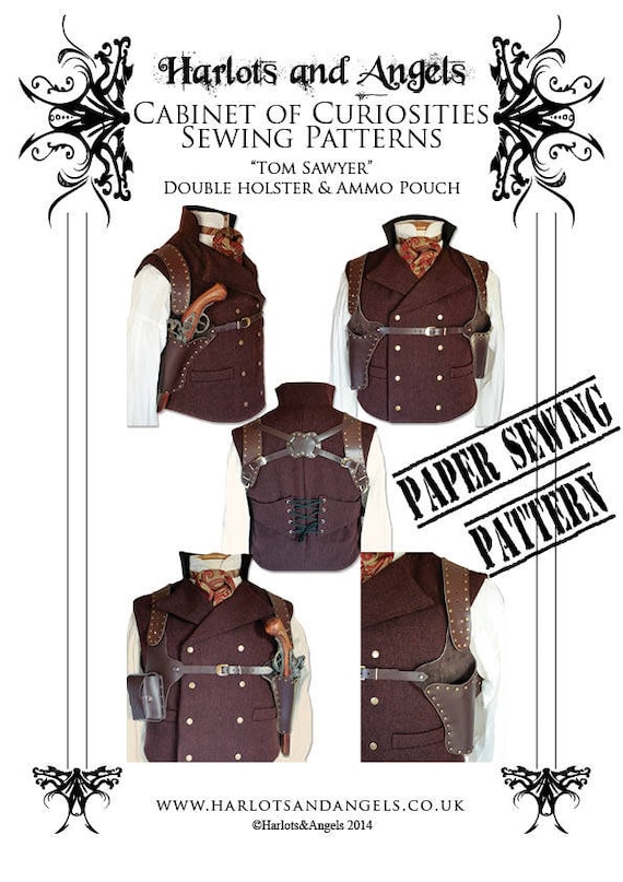 Steampunk Holster Pattern Leather Work Paper Pattern For Etsy Classy Holster Patterns Steampunk Holster Pattern Leather Work Paper Pattern For Etsy Classy Holster Patterns