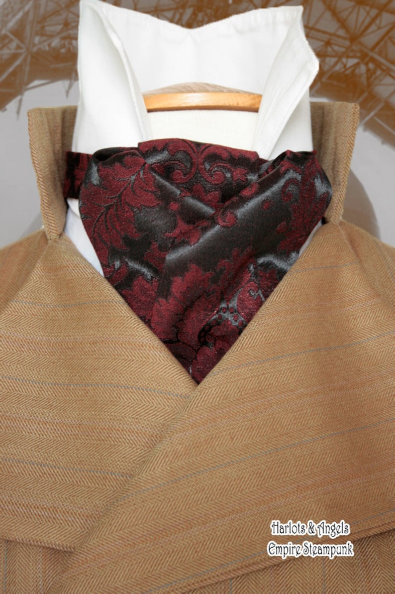 Cravat Neck Tie Sewing Pattern, pdf Download, Steampunk Cosplay, Perfect for weddings and Late Victorian Sherlock Holmes style image 3