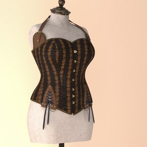 PDF Instant download Corset Sewing Pattern. Steampunk, Gothic, Larp. Prints on USA letter / A4 paper size SMALL image 3