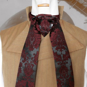 Cravat Neck Tie Sewing Pattern, pdf Download, Steampunk Cosplay, Perfect for weddings and Late Victorian Sherlock Holmes style image 2