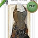 Corset Sewing Pattern,  Large size Perfect to Sew for Pirates & Steampunks, Great Design for Gothic and Larp, Digital Download PDF 