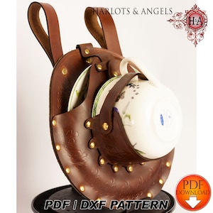 Steampunk Holster Pattern For DIY Leather or Fabric Sewing,  with Video Tutorial