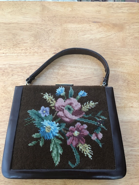 Vintage Needlepoint Bag / Purse