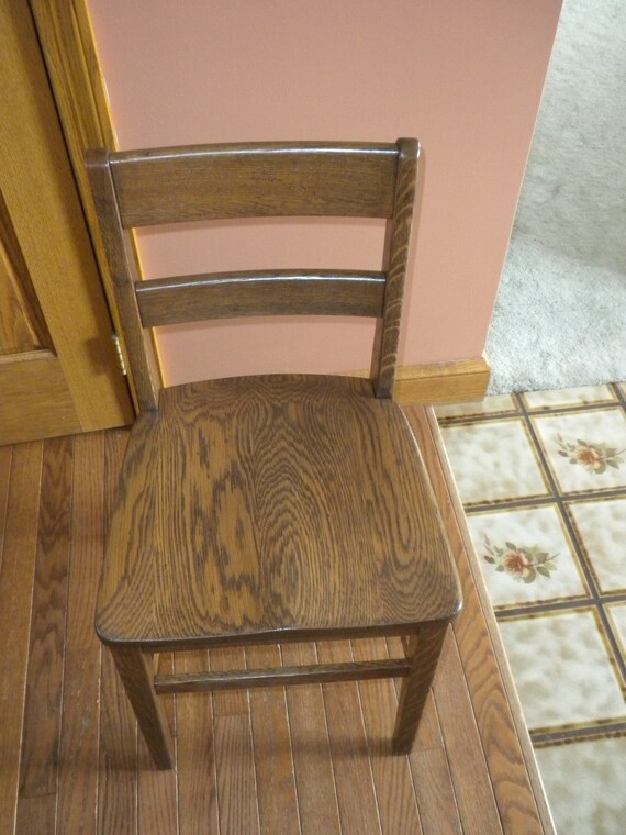 Items similar to Vintage Oak School Teacher Chair on Etsy