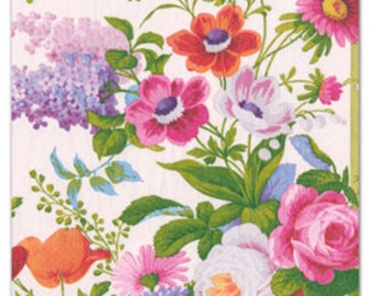 Paper Napkins for Decoupage Edwardian Floral Mixed Garden