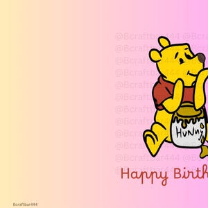Winnie the Pooh Birthday Card