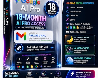 Acceso a Google Gemini AI Pro por 18 meses | Enlace de canje | Activación de Gmail personal | Hasta 5 TB de almacenamiento en la nube | Entrega digital rápida