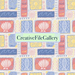 Casual Coastal Seamless Pattern PDF