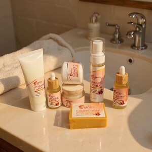 7-Piece Turmeric Skincare Set – Serum, Toner, Cleanser, Cream & Soap image 10