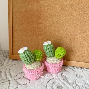 Mini Crochet Cactus | Handmade Amigurumi Succulent | Tiny Plant Decor Gift