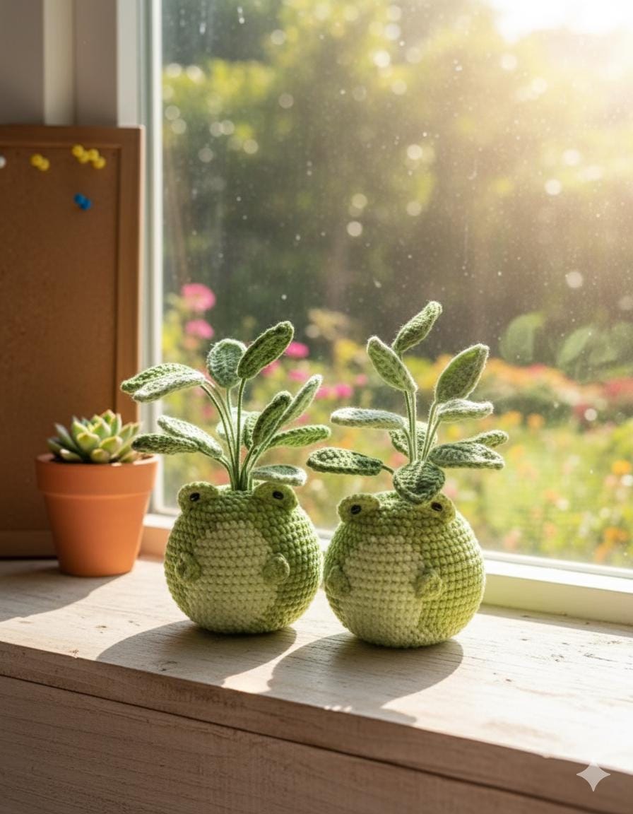 Tubayia - Vaso da fiori in ceramica a forma di rana, per ufficio, balcone, decorazione da giardino (M