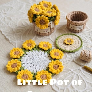 Posavasos de flores de ganchillo, posavasos redondo de flores hecho a mano, posavasos de ganchillo, decoración de posavasos para inauguración de casa, regalo bonito, regalo para el Día de la Madre