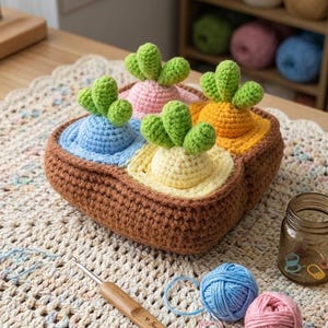 Montessori Inspired Carrot Sorting Activity Handmade: Crochet Fine Motor Learning Toy Pattern