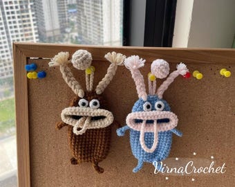 かぎ針編みの猿の車のキーカバーパターンかわいいキーホルダーDIY