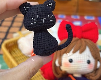 Mini bambola all'uncinetto Amigurumi, regalo per neonati fatto a mano, grazioso regalo di compleanno per bambini, piccola bambola all'uncinetto, arredamento kawaii per la cameretta dei bambini