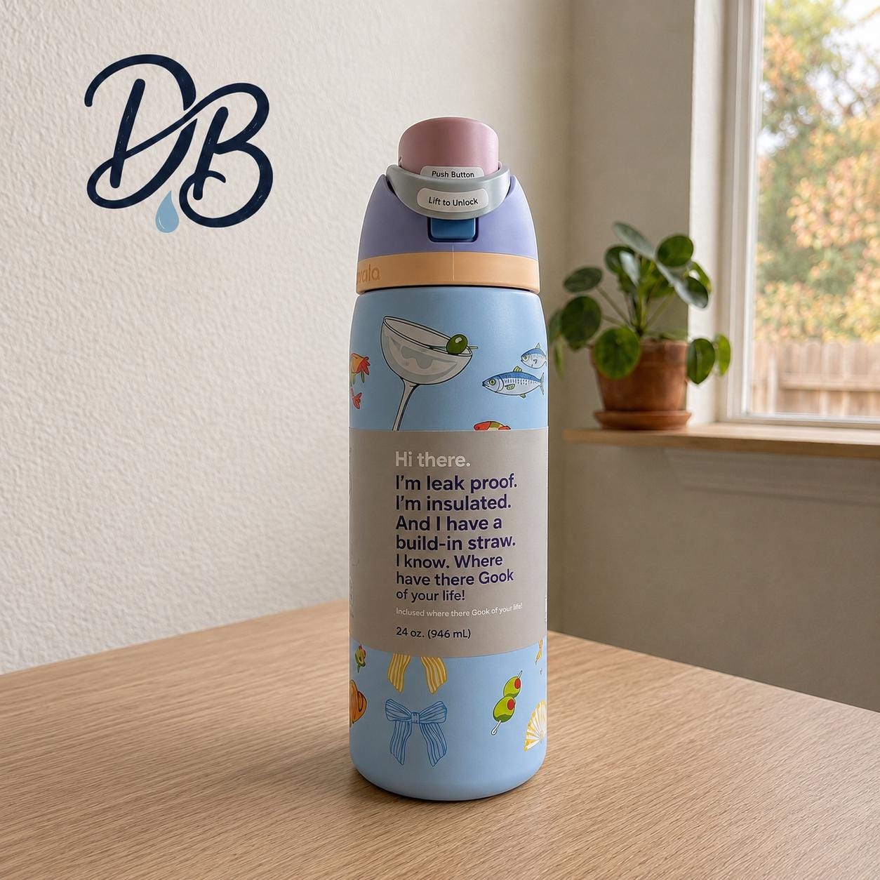 Owala bow blue water bottle - Etsy 日本