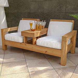 DIY PDF Outdoor Double Chair Bench Plans