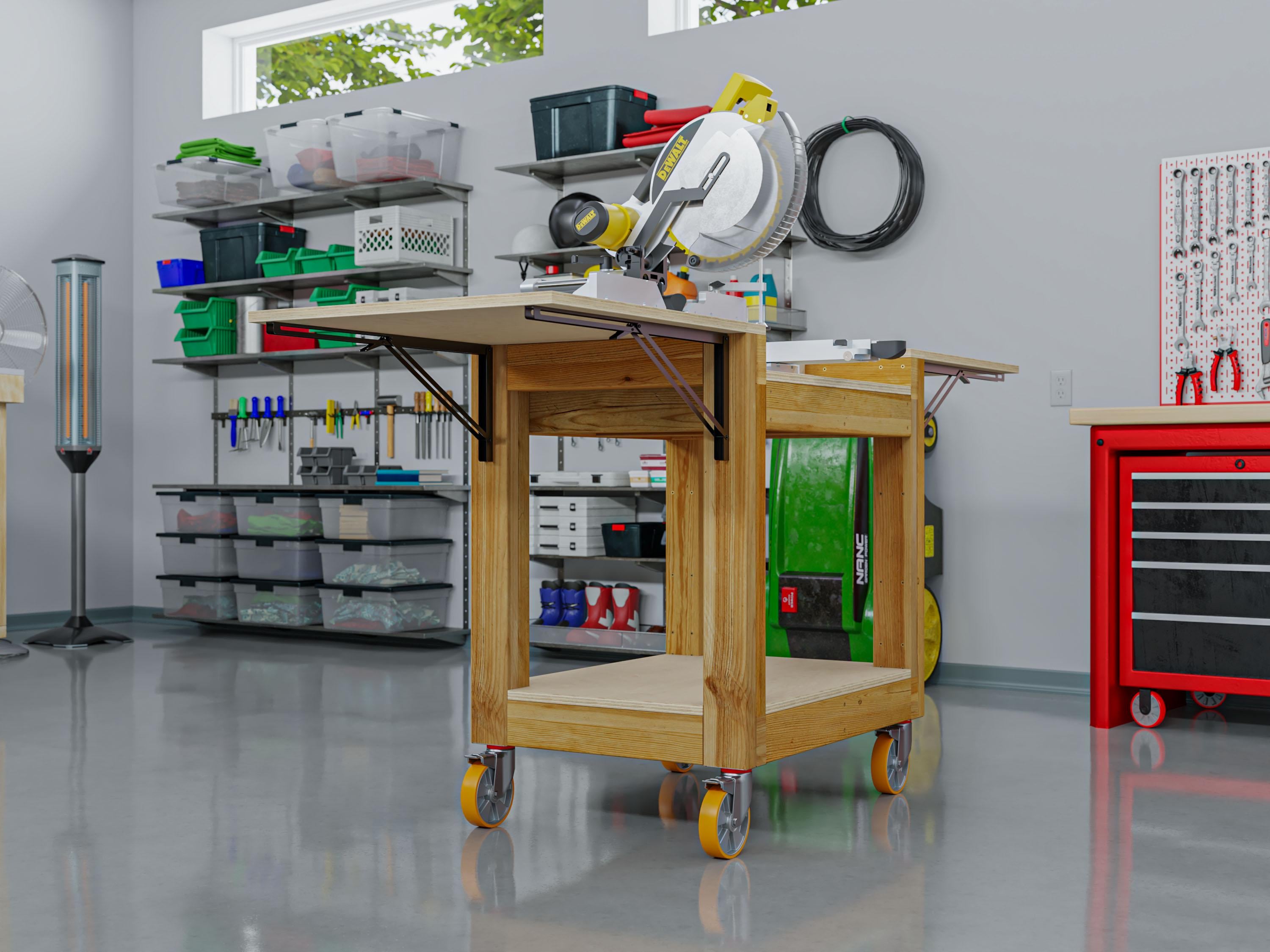 DIY PDF Mobile Expanding Miter Saw Flip Top Table Plans – Build a ...