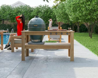 DIY PDF Big Green Egg Table Plans (Large & Medium) – Build a Strong and Stylish Grill Table
