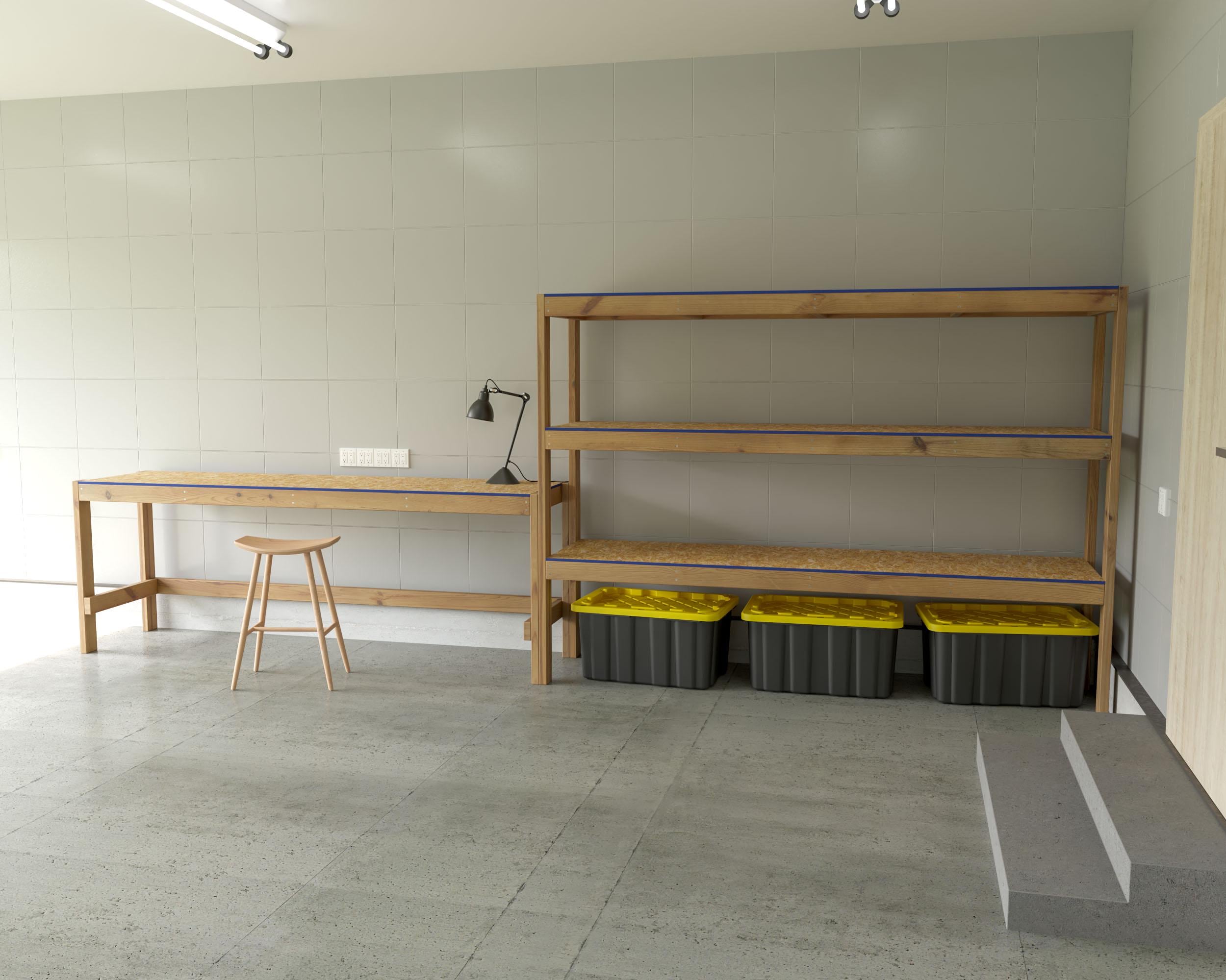 DIY PDF Garage Shelf With Work Bench Plans – Build a Heavy-duty Storage ...