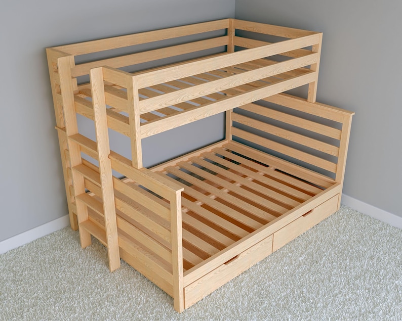 DIY PDF Twin Over Full Bunk Bed Plans – Build a Stylish and Space ...