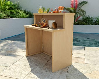 Projeto de bar de limonada dobrável em PDF faça você mesmo – leve, simples e portátil