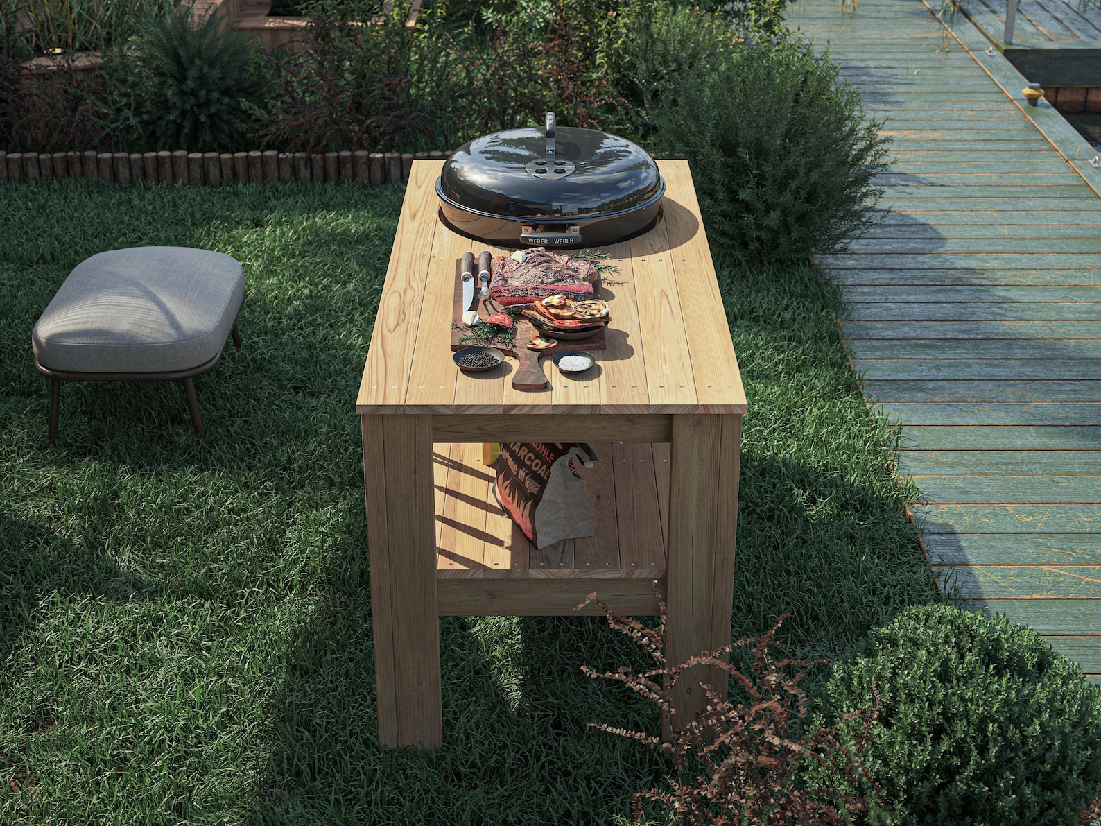 Kettle Table DIY PDF Weber 22