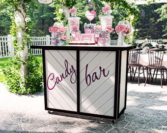 Projeto de bar dobrável em PDF faça você mesmo, bar de doces, bar dobrável, bar de casamento, bar de aniversário, bar portátil, projeto de bar dobrável, cafeteria, bar de eventos