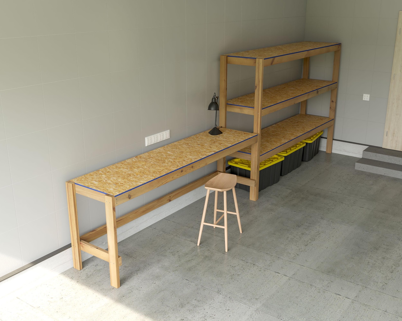DIY PDF Garage Shelf With Work Bench Plans – Build a Heavy-duty Storage ...
