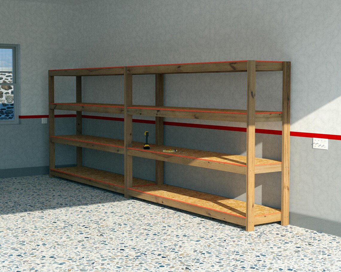 DIY PDF 2x8 Garage Shelves Plans – Heavy-duty Storage Made Simple - Etsy