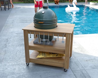 DIY PDF Big Green Egg Compact Table Plans (Large & Medium) – Build a Space-Saving Grill Stand