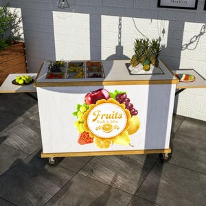 DIY PDF Collapsible Service Cart Plans, Portable Cart, Folding Cart, Coffee Cart, Candy Cart, Tea Cart, Wedding Cart, Charcuterie Cart