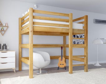 DIY PDF Queen Loft Bed Plans for Adults, Teens, Kids - Queen Loft Bed Frame Tutorial & Easy Build Guide