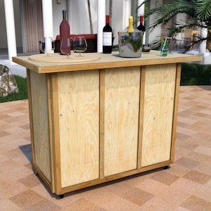 DIY PDF Folding Bar, Collapsible Bar, Portable Bar, Foldable Bar Plan, Coffee Bar, Birthday Bar, Event Bar, Food Bar Plan