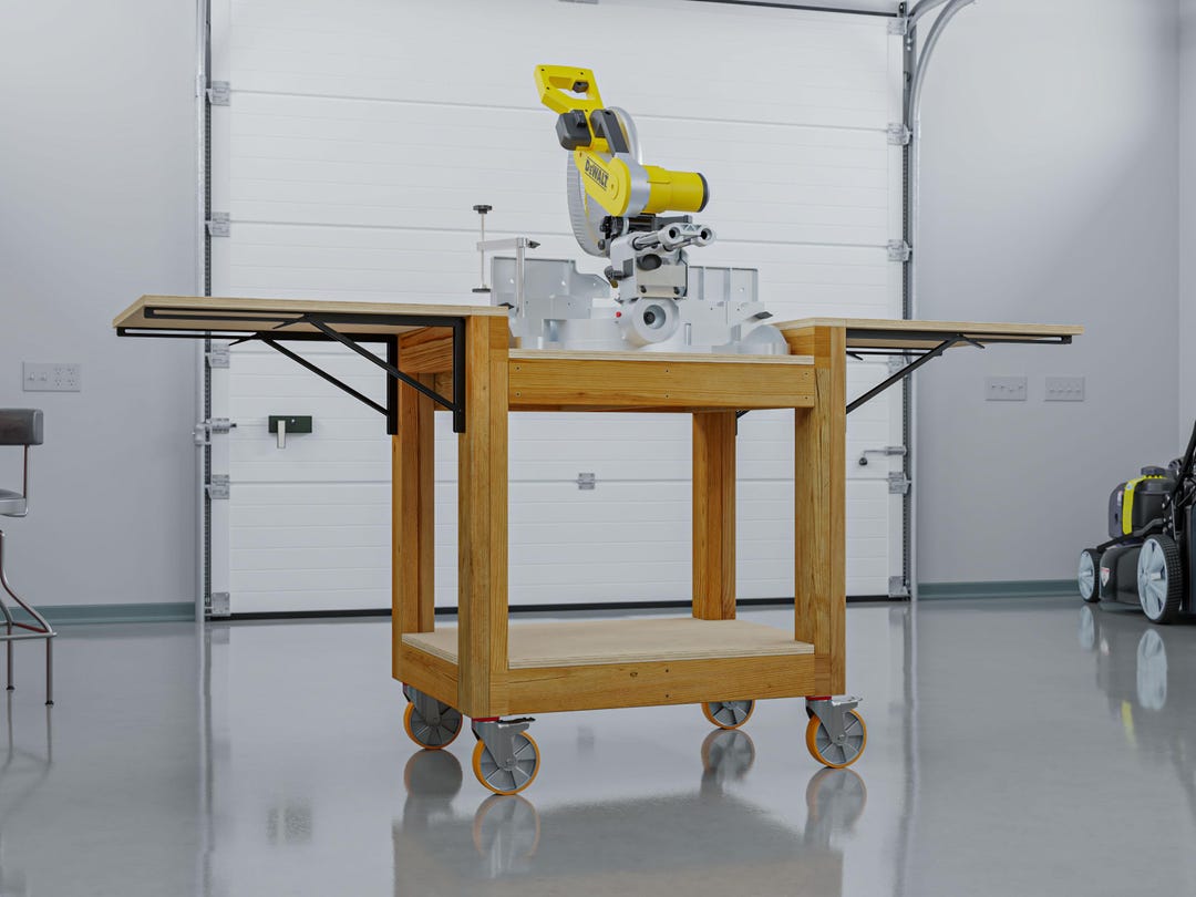 DIY PDF Mobile Expanding Miter Saw Flip Top Table Plans – Build a ...