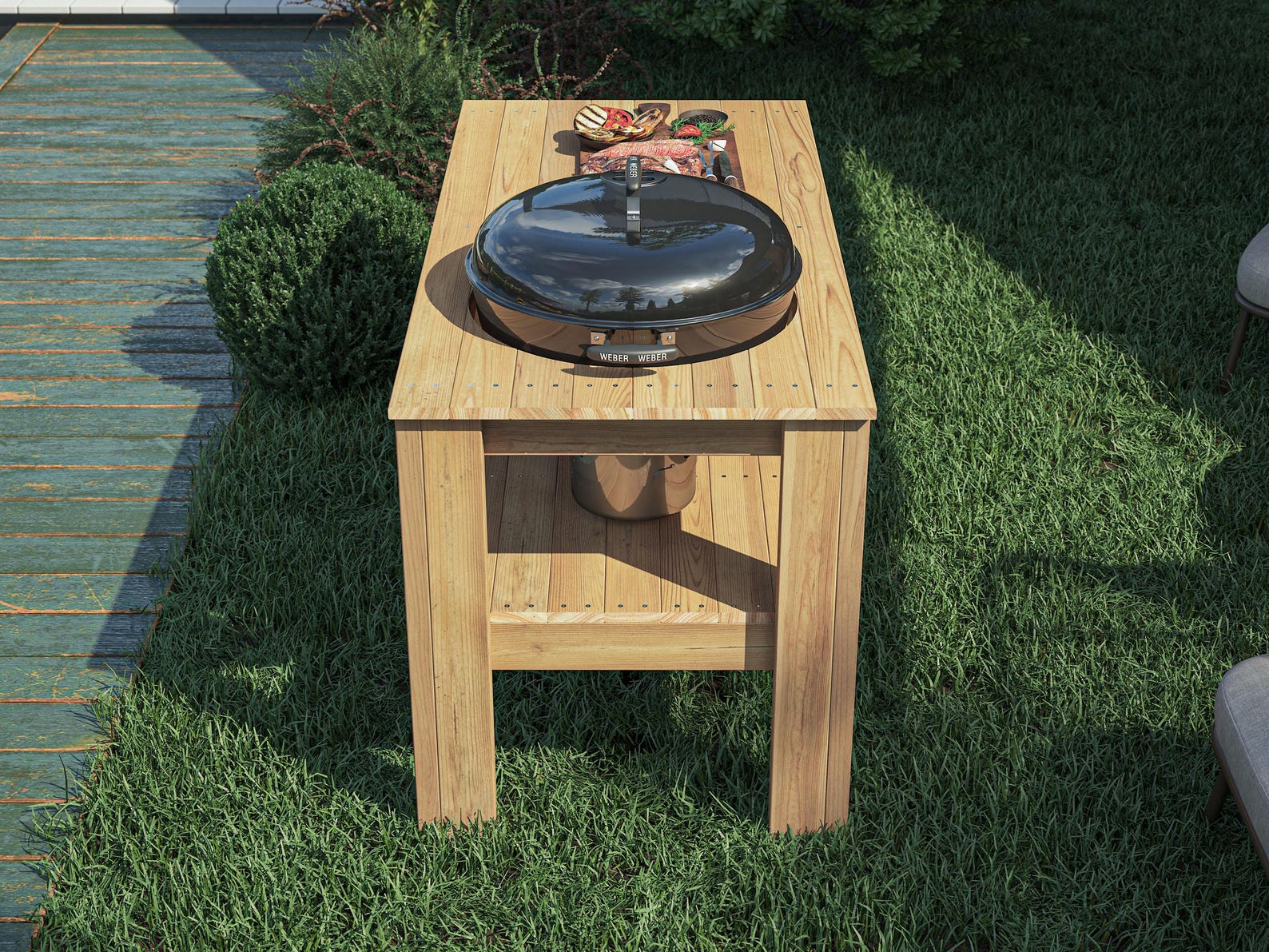 Kettle Table DIY PDF Weber 22