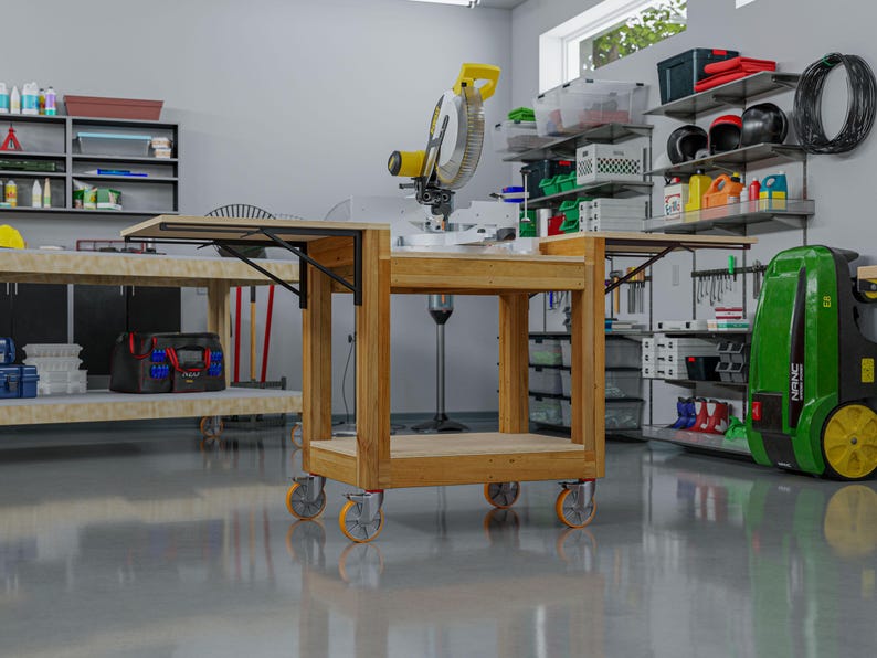 DIY PDF Mobile Expanding Miter Saw Flip Top Table Plans – Build a ...
