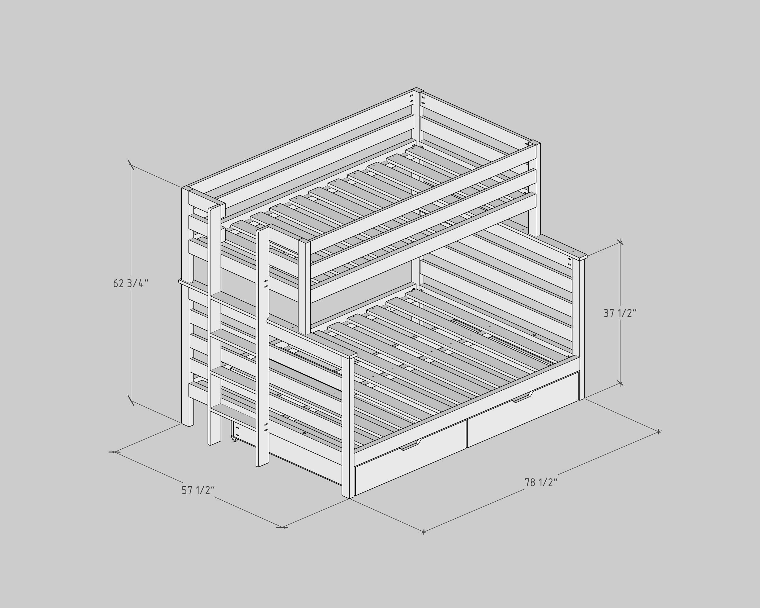 DIY PDF Twin Over Full Bunk Bed Plans – Build a Stylish and Space