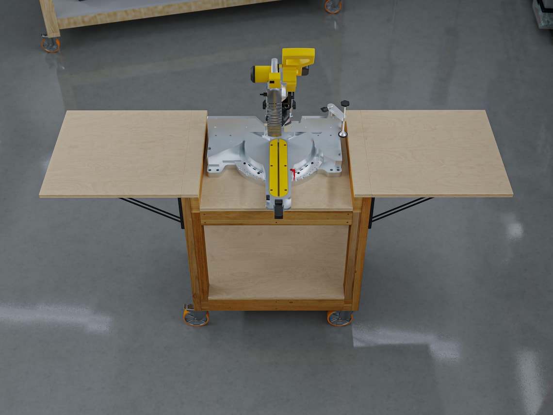 DIY PDF Mobile Expanding Miter Saw Flip Top Table Plans – Build a ...
