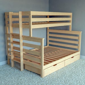 DIY PDF Twin XL Over Queen Bunk Bed Plans – Build a Strong, Space-Saving Sleeping Solution