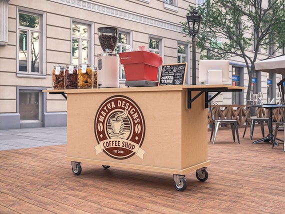 DIY PDF Collapsible Coffee Cart Plans – Imperial(in) & Metric(mm) Included - Create Your Own Mobile Coffee Cart and Cut Costs Significantly!