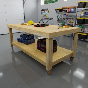DIY PDF Mobile Workbench Plans – Build a Heavy-Duty 4x8 Foot Rolling Workbench!