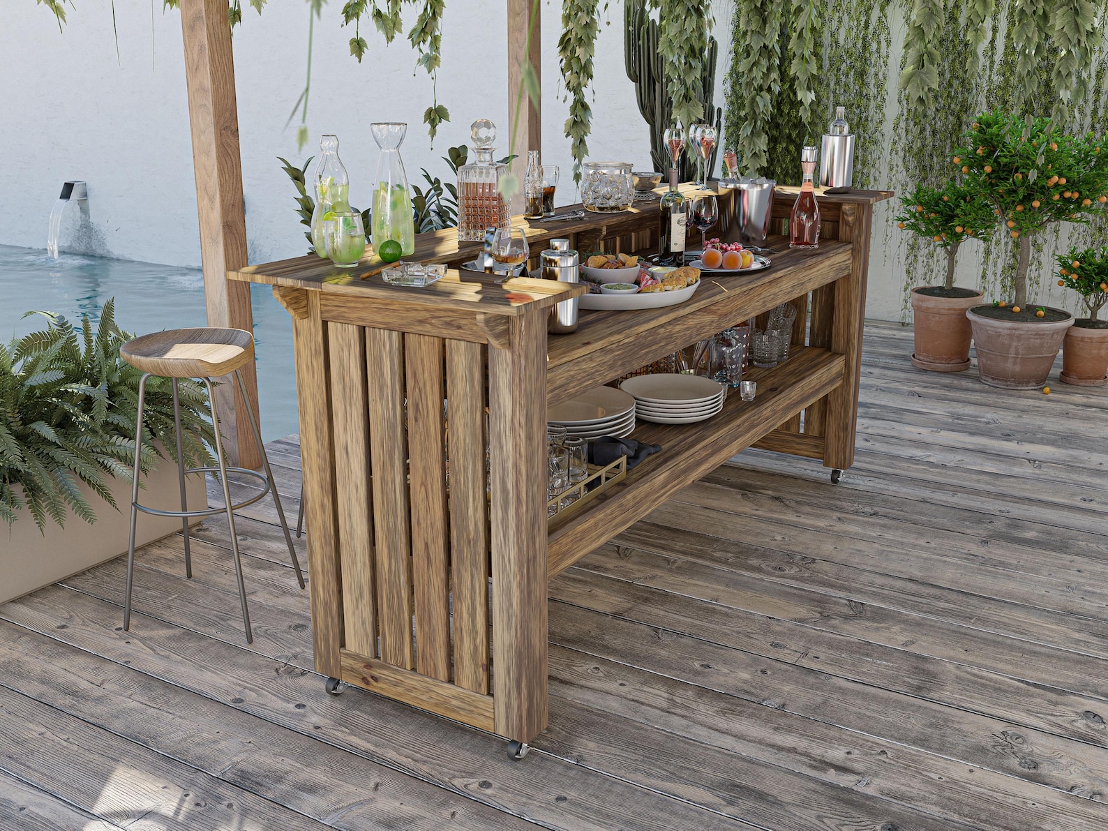 DIY PDF Outdoor Bar Plans – Build Your Own Backyard Entertainment ...