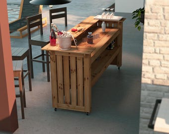 DIY PDF Outdoor Bar Plans – Build Your Own Backyard Entertainment Bar