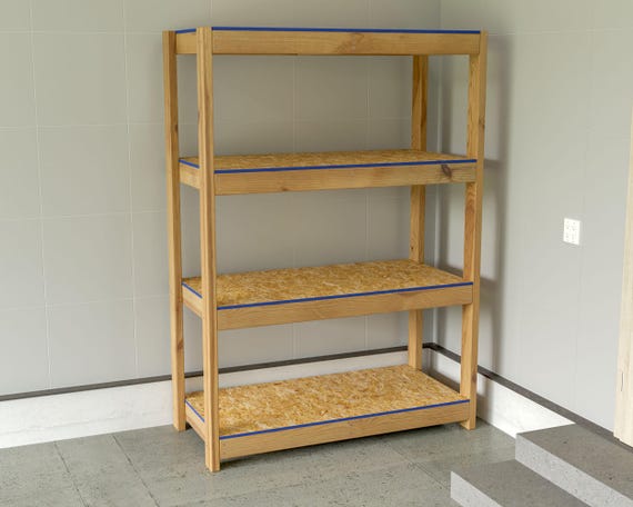 DIY PDF 2x4ガレージ棚プラン - 頑丈で手頃な価格の収納棚を作ろう