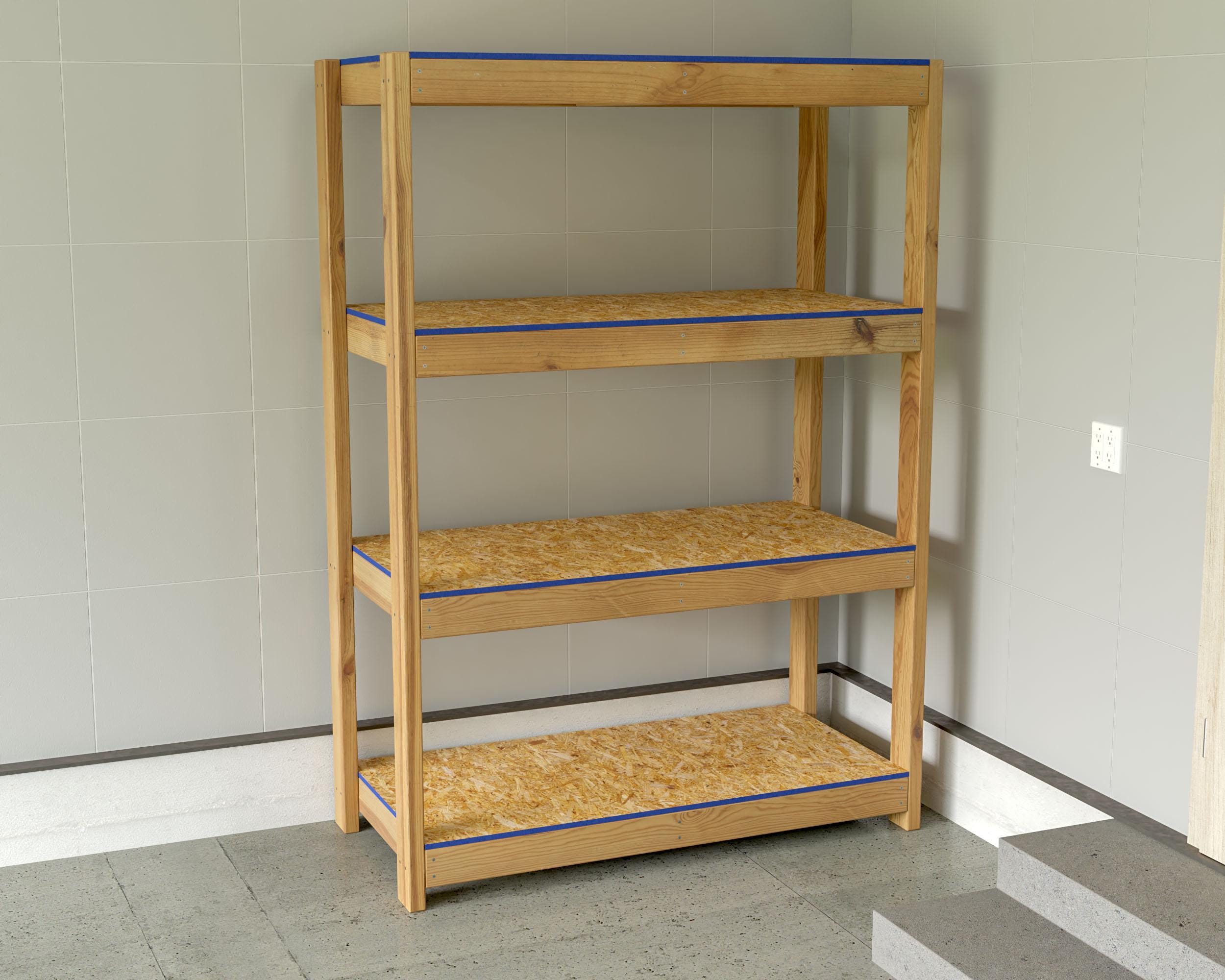 DIY PDF 2x4ガレージ棚プラン - 頑丈で手頃な価格の収納棚を作ろう