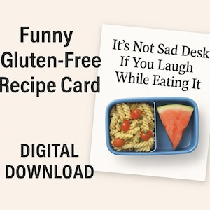 Easy Lunch Gluten Free Recipe Card.