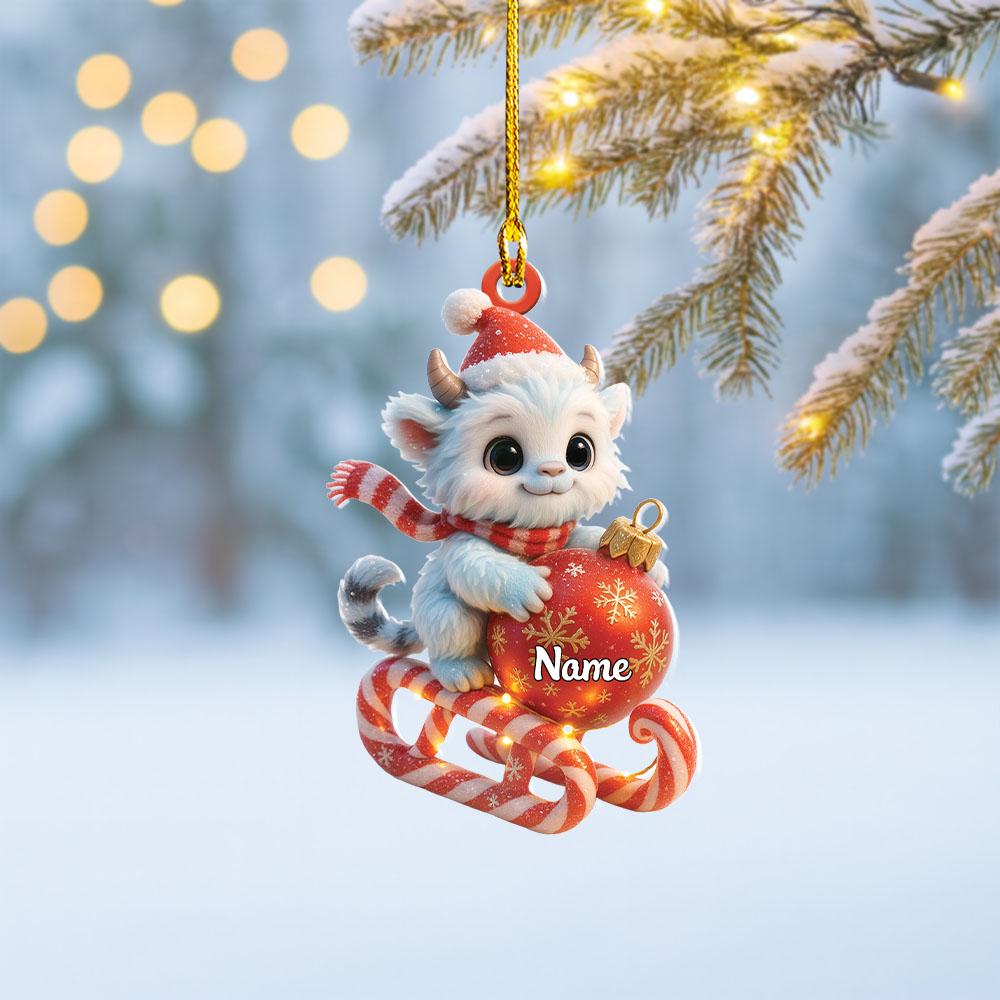 Discover Personalized Yeti Christmas Ornament, Yeti Christmas Lights Ornament, Bigfoot Keepsake, Yeti Xmas Hanging Decor, Yeti Lovers Gift